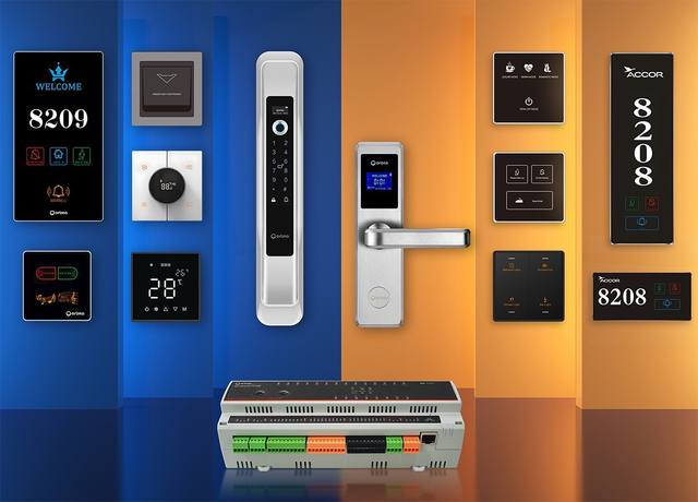 Hotel doorplate and DND smart room controls